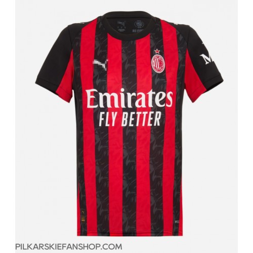 Koszulka piłkarska AC Milan Christian Pulisic #11 Strój Domowy dla kobiety 2025-26 tanio Krótki Rękaw Koszulka piłkarska AC Milan Christian Pulisic #11 Strój Domowy dla kobiety 2025-26 tanio Krótki Rękaw